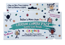 Load image into Gallery viewer, NEW 2025! More than Peach® Crayons (Mega Box) Supply List Bundle by Bellen - 2 Box Bundle with Rainbow (Traditional Shades) & Skin-Tones Crayons
