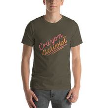 Load image into Gallery viewer, More than Peach® Adult Crayon Activist® Sleeve T-Shirt - Unisex