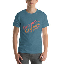 Load image into Gallery viewer, More than Peach® Adult Crayon Activist® Sleeve T-Shirt - Unisex