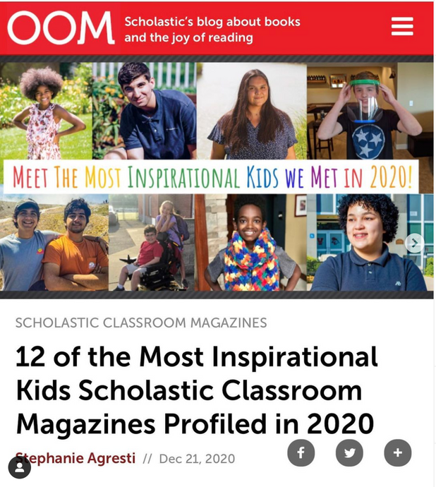 Huge Shoutout to Scholastic for the Recognition!