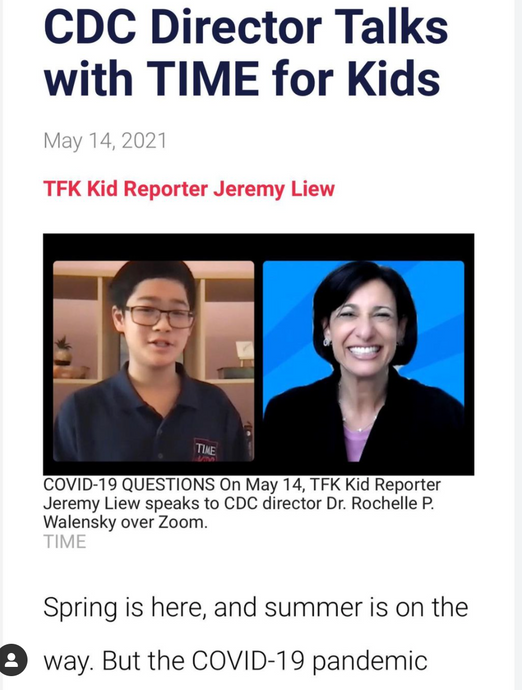 Time for Kids Interview w/CDC Director Dr. Walensky!