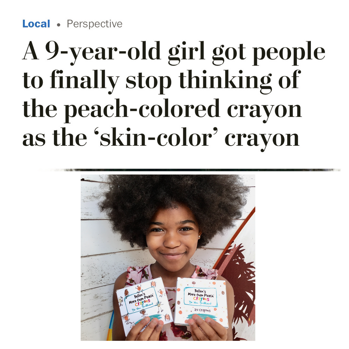 Young Author Bellen Woodard Creates Diverse Crayons