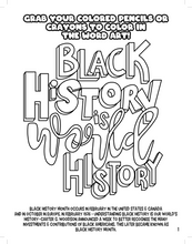 Load image into Gallery viewer, LIMITED TIME ONLY -BEGINNING 1/10!-  More than Peach® Black History is World History Coloring &amp; Activity Book

