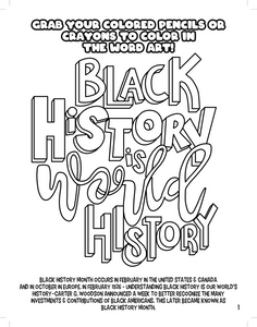 LIMITED TIME ONLY -BEGINNING 1/10!-  More than Peach® Black History is World History Coloring & Activity Book