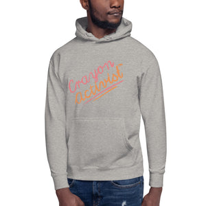 Gray Adult hooded sweatshirt long-sleeve hoodie crayon activist