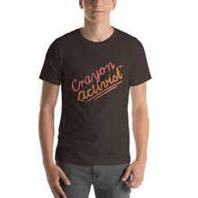 Load image into Gallery viewer, More than Peach® Adult Crayon Activist® Sleeve T-Shirt - Unisex
